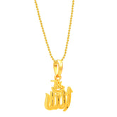 22K Gold 786 Allah Pendant